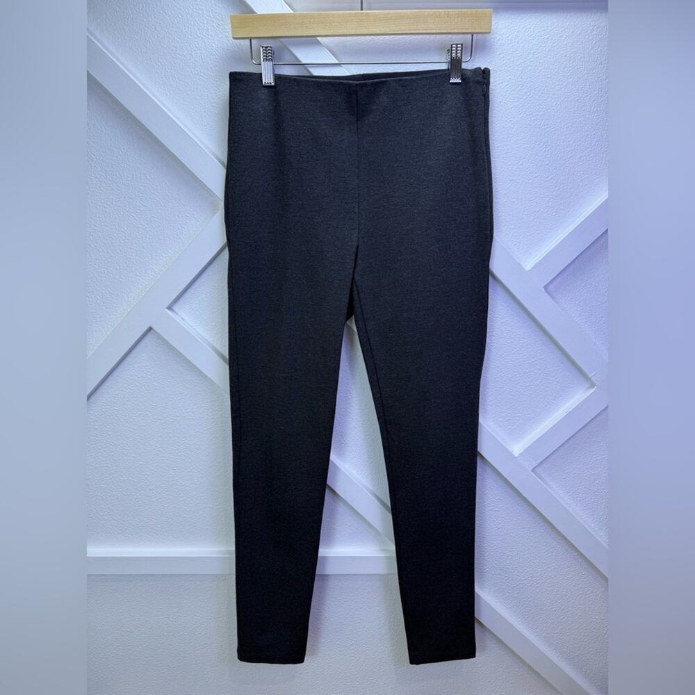 NWT Ann Taylor Side-Zip Slim Leg Pants Charcoal Gray Stretch Work Career Size 6